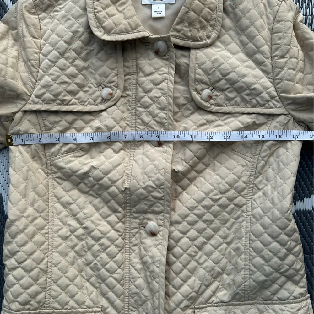 Talbots Quilted Beige Utility Jacket - Picture 9 of 10